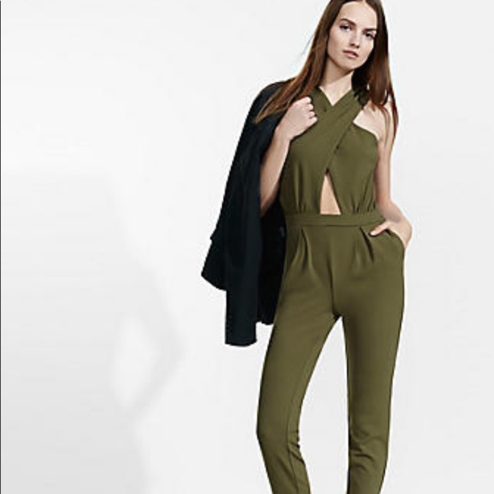 SOLD OFFSITE - Express Crisscross Cutout Jumpsuit